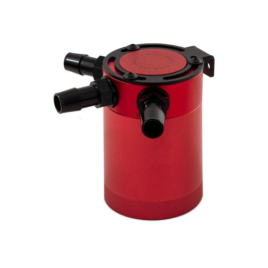 Mishimoto Compact Baffled Oil Catch Can 3-Port - Red - Torque Motorsport
