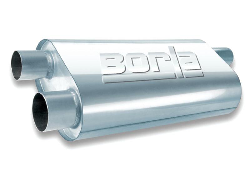 Borla Universal Oval Transverse 2.5in Inlet/Outlet 19in x 10.25in x 5.5in Turbo XL Muffler - Torque Motorsport