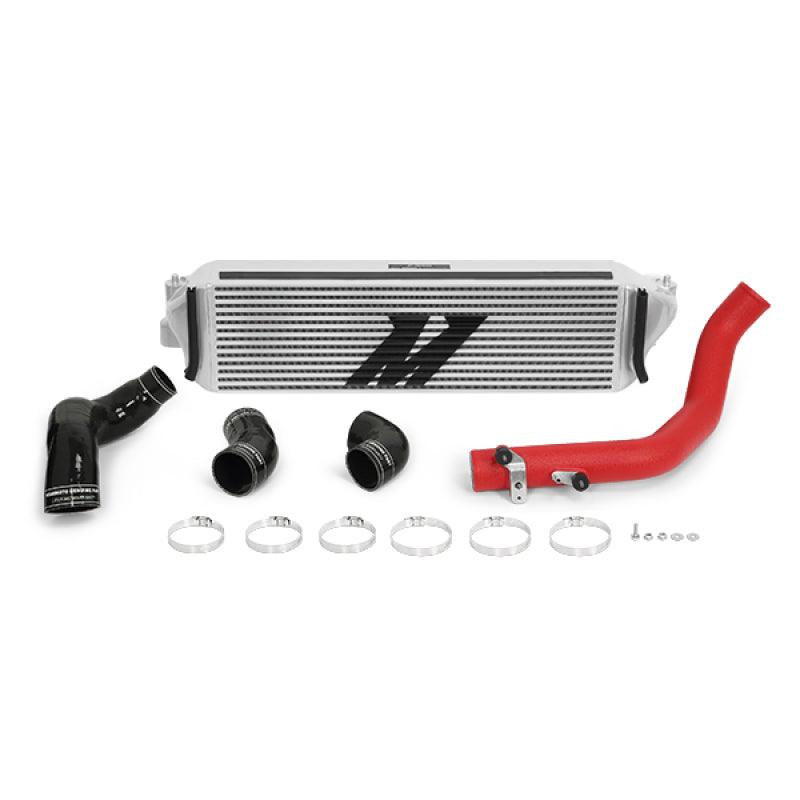 Mishimoto 2017+ Honda Civic Type R Intercooler Kit - Silver Intercooler Red Piping - Torque Motorsport