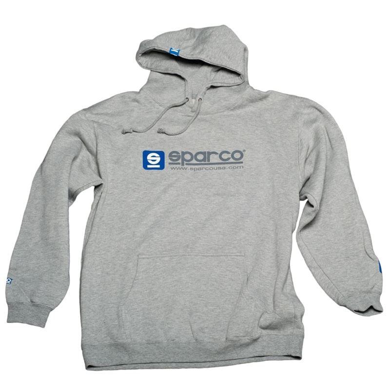 Sparco Hooded Sweatshirt WWW- Large- Heather Gray - Torque Motorsport