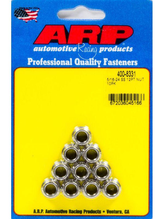 ARP 5/16in -24 12pt Nut Kit (Pack of 10) - Torque Motorsport