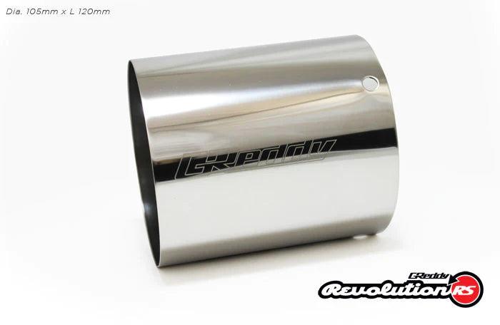 GReddy SS Tip (115mm Dia/120mm Length) for Universal 3in Revolution RS Muffler - Torque Motorsport