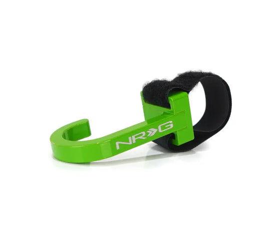 NRG Steering Wheel Hook CNC Aluminum w/ Laser Logo - Neon Green