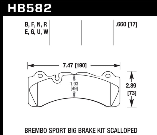 Hawk Brembo Scallped DTC-60 Race Brake Pads