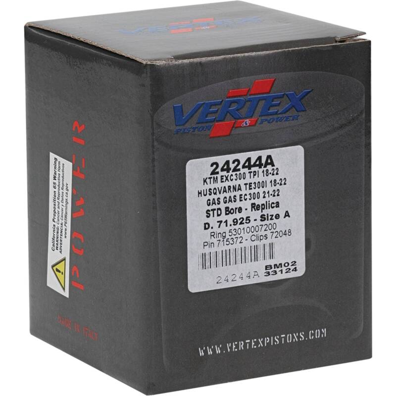 Vertex Piston 2024 KTM 300 EXC 300cc Cast Replica Piston Kit