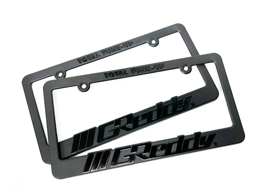 GReddy Total Tune Up License Plate Frame - Black Out - Torque Motorsport