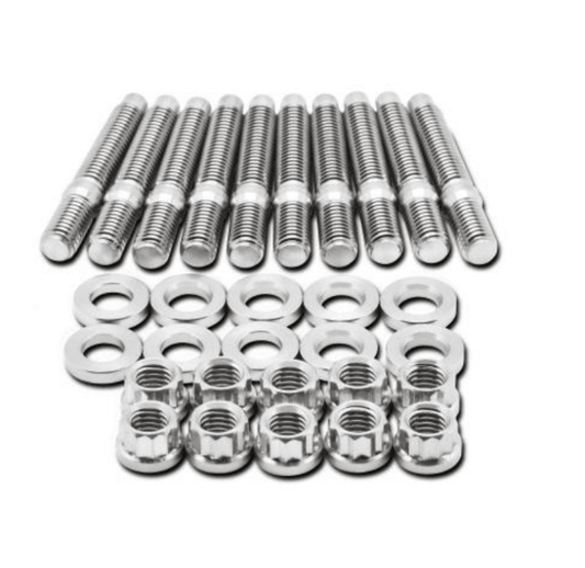 BLOX Racing SUS303 Stainless Steel Intake Manifold Stud Kit M8 x 1.25mm 55mm in Length - 10-piece - Torque Motorsport