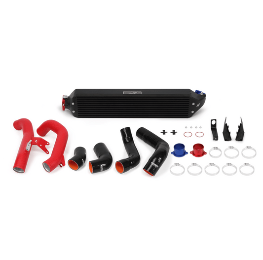 Mishimoto 2016+ Honda Civic 1.5T / 2017+ Honda Civic Si Black Intercooler Kit w/Red Pipes - Torque Motorsport