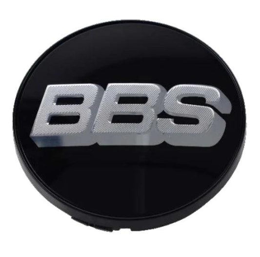 BBS Center Cap 70.6mm Black/Silver (5-tab) - Torque Motorsport