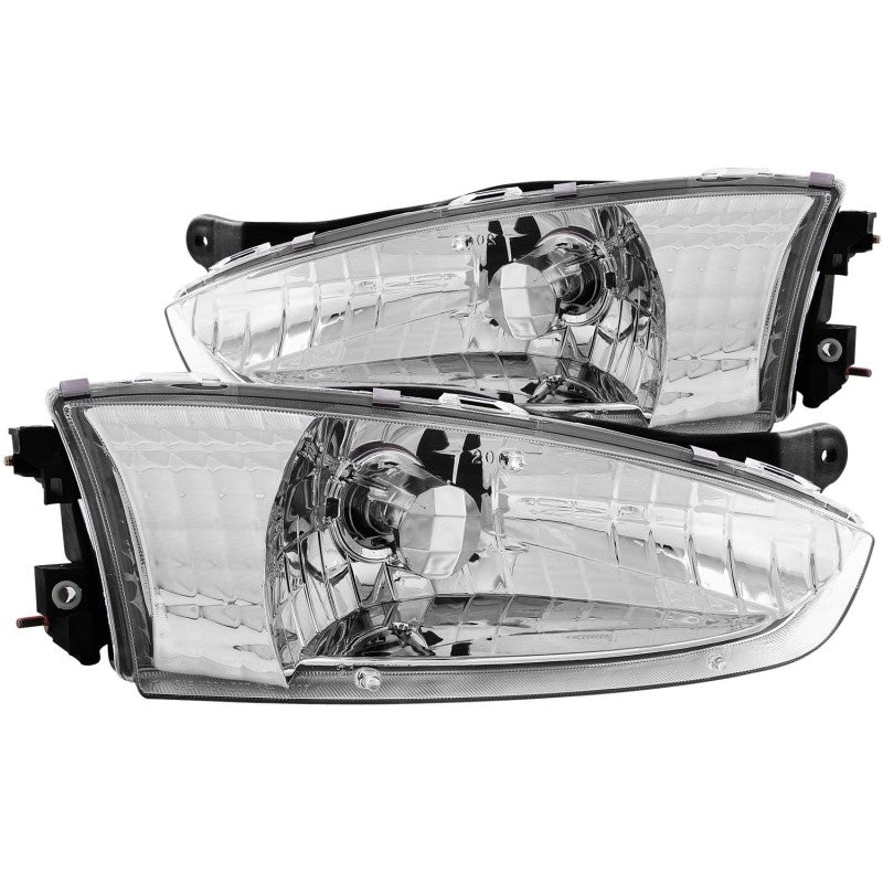 ANZO 1997-2002 Mitsubishi Mirage Crystal Headlights Chrome