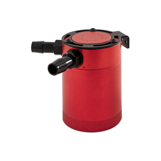 Mishimoto Compact Baffled Oil Catch Can - 2-Port - Red - Torque Motorsport