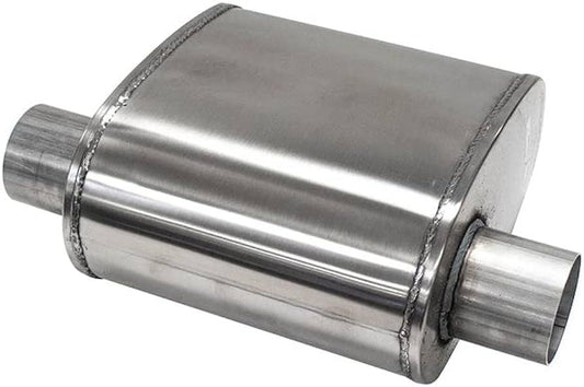 Corsa Custom Sport Muffler 304SS 2.5in Offset In / 2.5in Offset Out 10in Length - Torque Motorsport