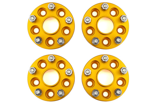 ISC Suspension 5x100 to 5x114 15mm Wheel Adapters Gold - Set of 4