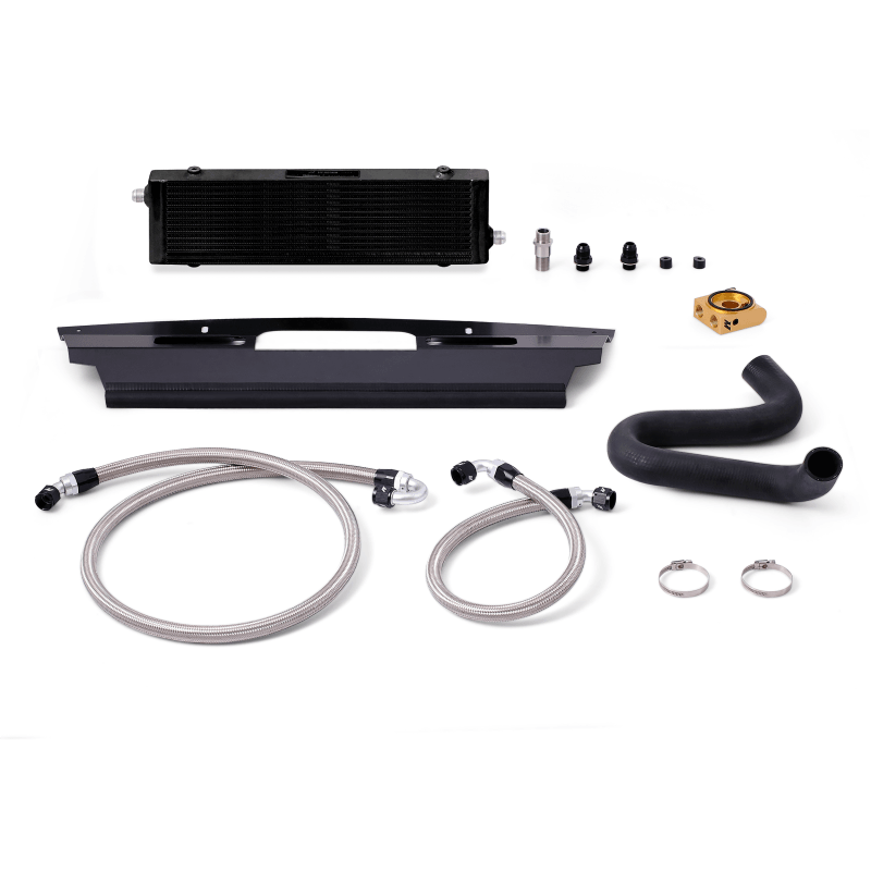 Mishimoto 2015+ Ford Mustang GT Thermostatic Oil Cooler Kit - Black - Torque Motorsport