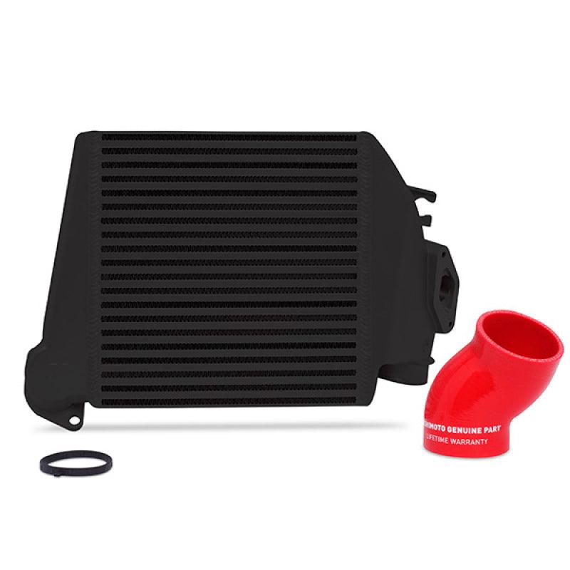 Mishimoto 08-14 Subaru WRX Top-Mount Intercooler Kit - Powder Coated Black & Red Hoses - Torque Motorsport