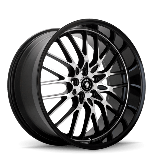 Konig Lace 16x7 10x100/114.3 ET40 Black/Machine Spoke - Torque Motorsport