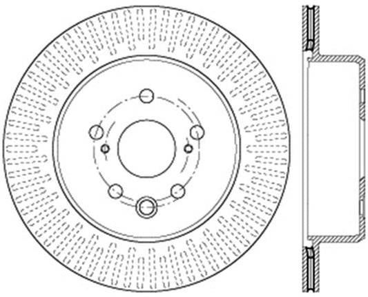 StopTech Lexus 13-15 GS350/14-15 IS350/13-15 GS350H/15 RC350 Right Rear Drilled Sport Brake Rotor - Torque Motorsport