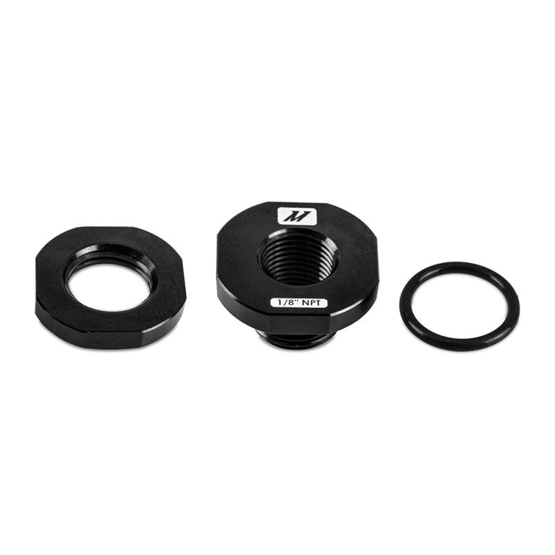 Mishimoto 1/8in NPT CNC-Machined Nozzle Mount Adapter - Black - Torque Motorsport