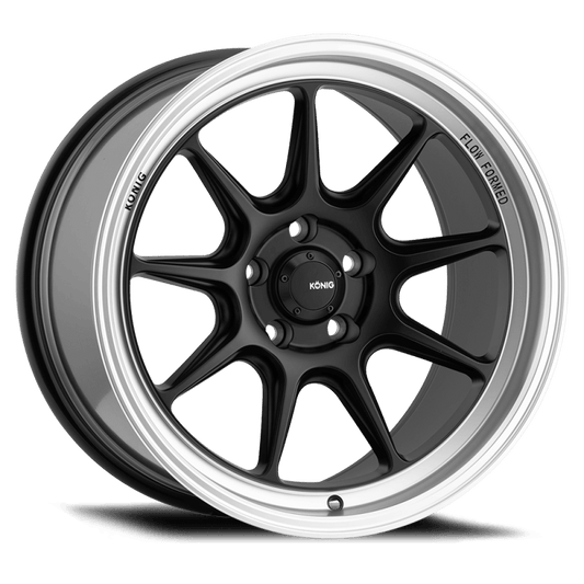 Konig Countergram 18x9.5A 5x114.3 ET35 Matte Black / Matte Machined Lip - Torque Motorsport