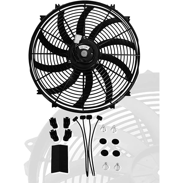 BLOX Racing 12inch Electric Slim Fan - Black