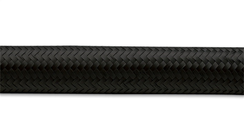 Vibrant -12 AN Black Nylon Braided Flex Hose (10 foot roll)