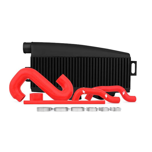 Mishimoto Subaru 02-07 WRX/04-07 STi Top-Mount Intercooler Kit - Powder Coated Black & Red Hoses - Torque Motorsport