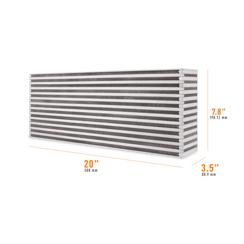 Mishimoto Universal Air-to-Air Intercooler Core - 20in / 7.8in / 3.5in - Torque Motorsport