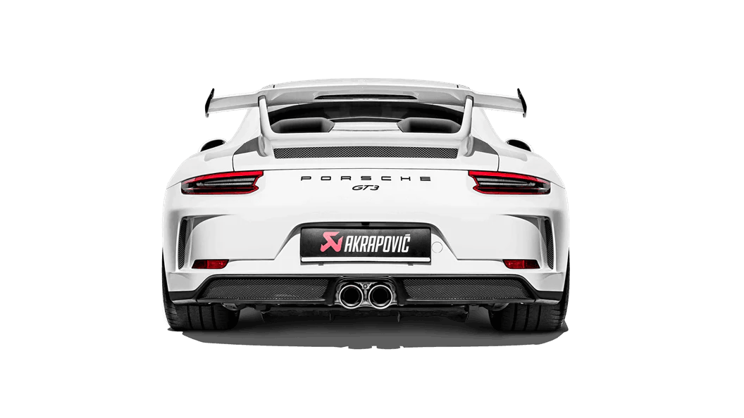 Akrapovic 2018 Porsche 911 GT3 (991.2) Slip-On Race Line (Titanium) w/Tips & Carbon Fiber Diffuser - Torque Motorsport