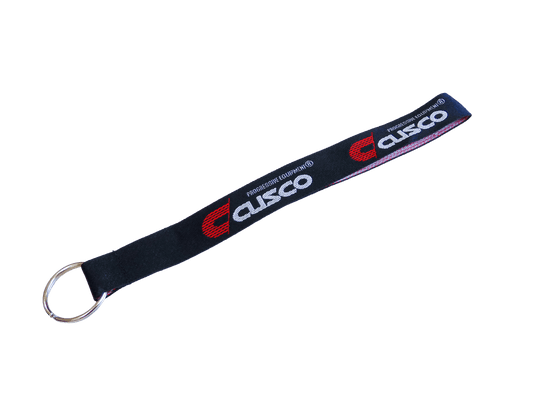 Cusco Keychain with Ring - Black Strap with Cusco Logo - Torque Motorsport