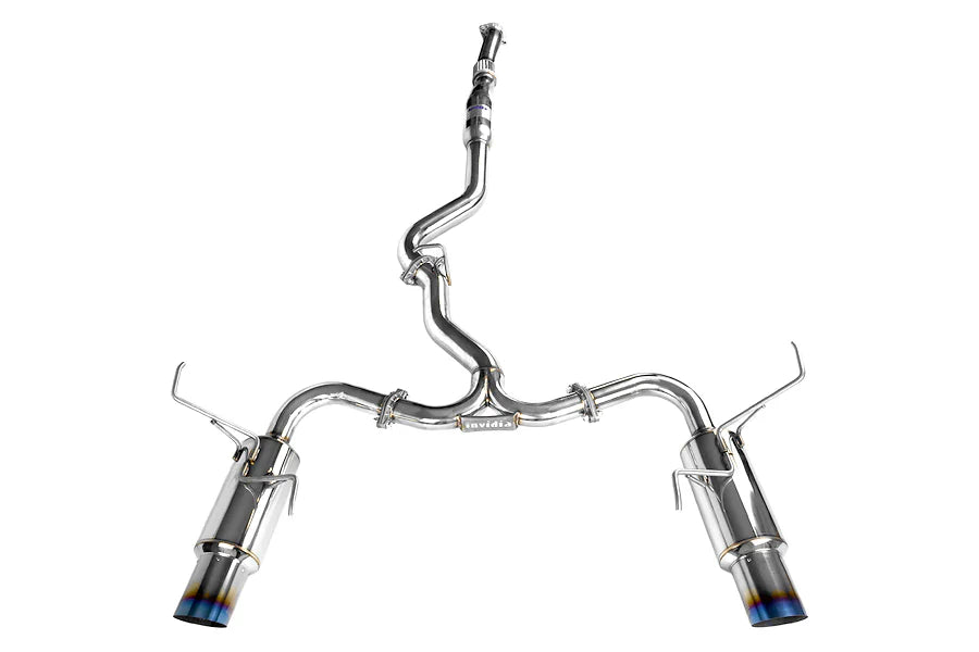 Invidia 08-11 STi Hatch / 11 WRX Hatch Dual N1 Single Layer Titanium Tipped Cat-back Exhaust