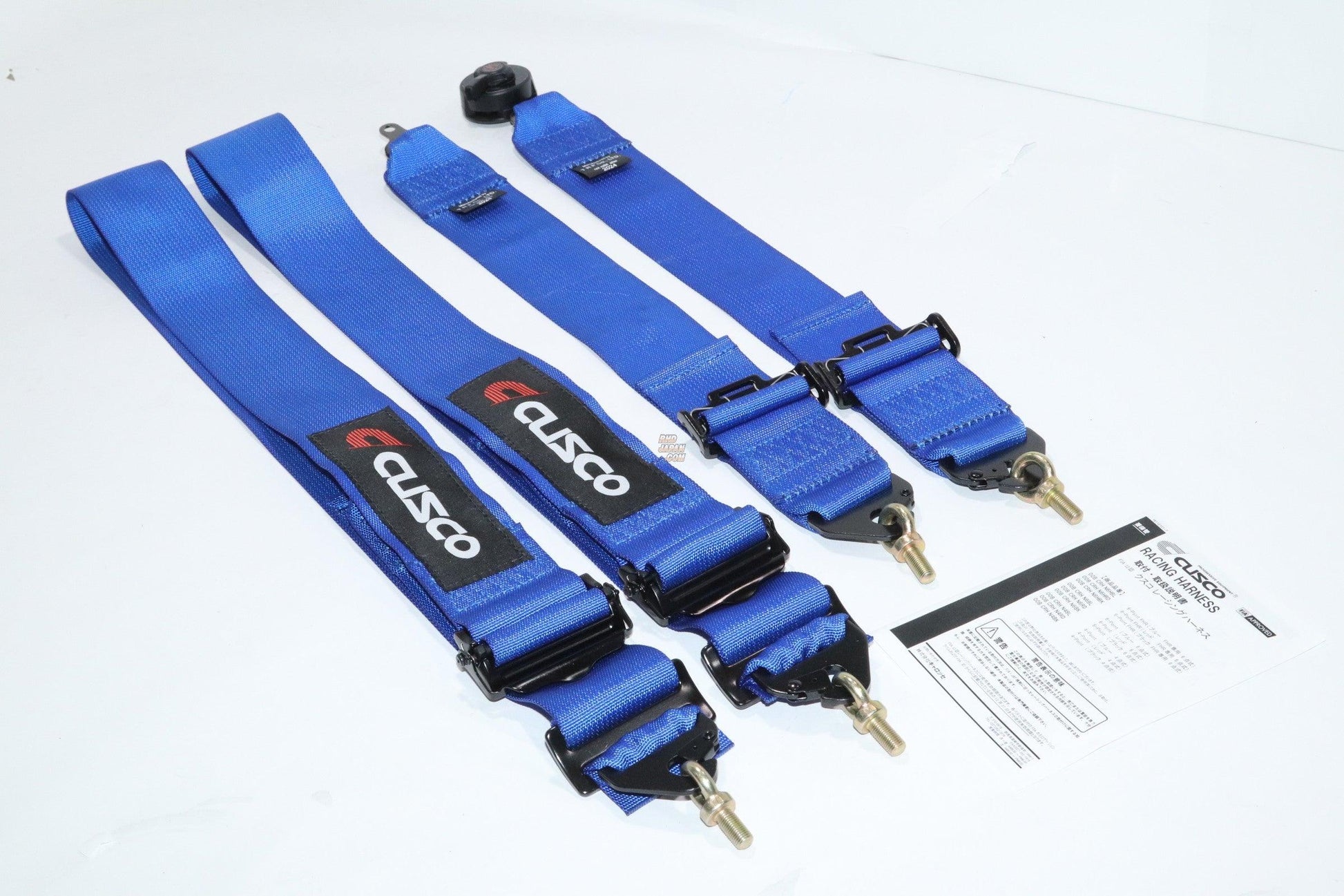 Cusco Universal 4 Point 3in Width Racing Harnesses - Blue - Torque Motorsport