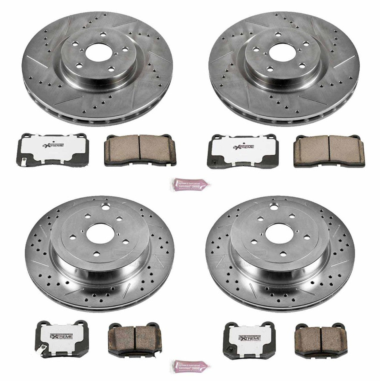 Power Stop 08-14 Subaru Impreza Front & Rear Z26 Street Warrior Brake Kit