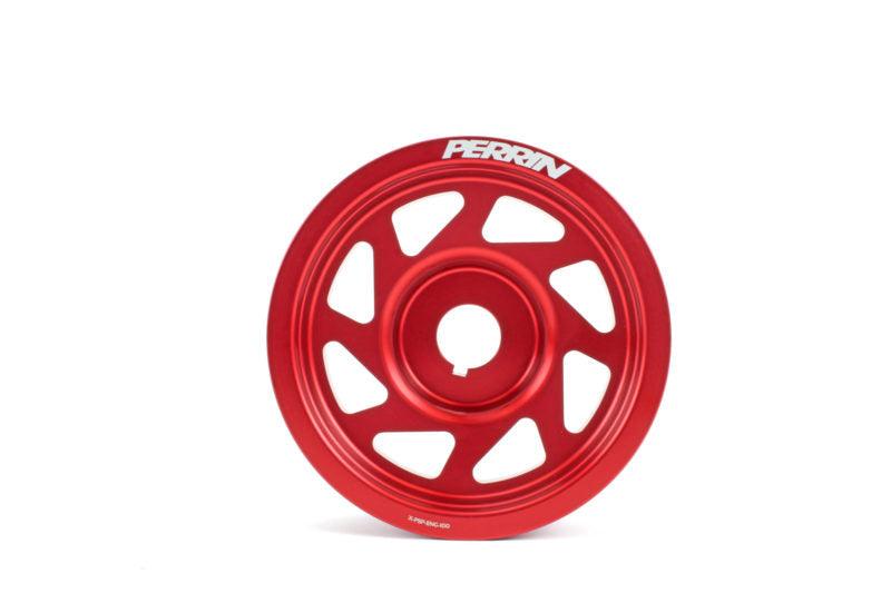 Perrin (WRX/STi) EJ Engines (w/o AC) Crank Pulley - Red - Torque Motorsport