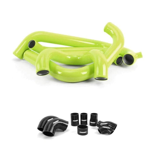 Perrin 2015+ Subaru STI Neon Yellow Boost Tubes w/ Black Couplers - Torque Motorsport