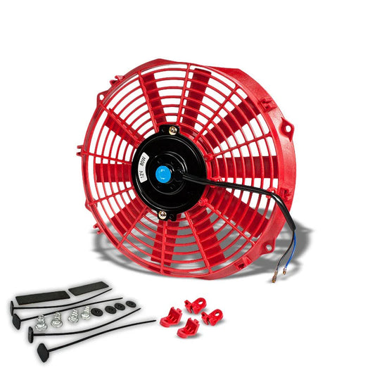 BLOX Racing 12inch Electric Slim Fan - Red