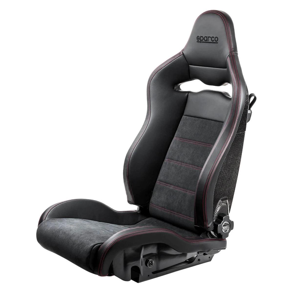 Sparco Seat SPX Special Edition Black/Red w/ Gloss Carbon Shell - Left - Torque Motorsport