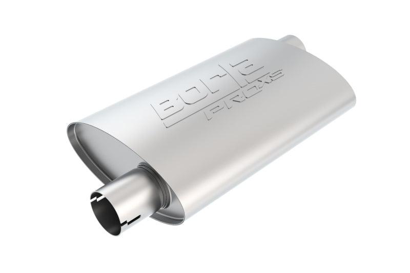 Borla Universal Pro-XS Muffler Oval 2.5in Inlet/Outlet Offset/Offset Notched Muffler - Torque Motorsport