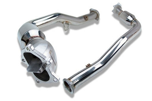 Invidia 05+ AT LGT Polished Divorced Waste Gate Downpipe with High Flow Cat