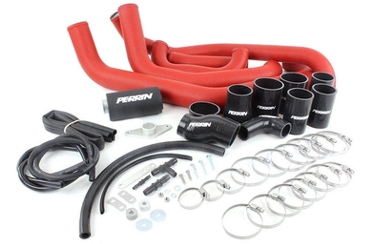 Perrin 02-07 WRX/STi FMIC Red Boost Tubes w/ Black Silicone - Torque Motorsport