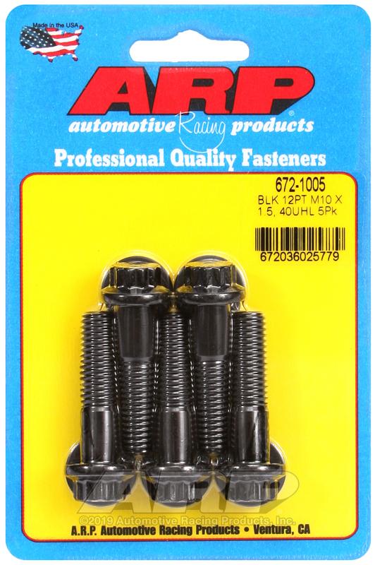 ARP M10 x 1.50 x 40 12pt Black Oxide Bolts (5/pkg)