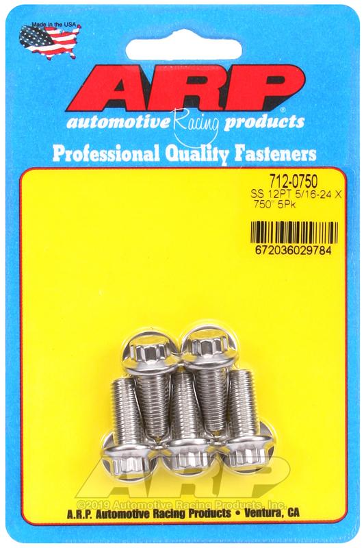 ARP 5/16in x 18 - 1in UHL SS Hex Bolt Kit (5/pkg)