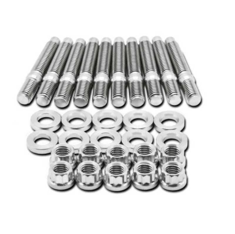 BLOX Racing SUS303 Stainless Steel Intake Manifold Stud Kit M8 x 1.25mm 55mm in Length - 8-piece - Torque Motorsport