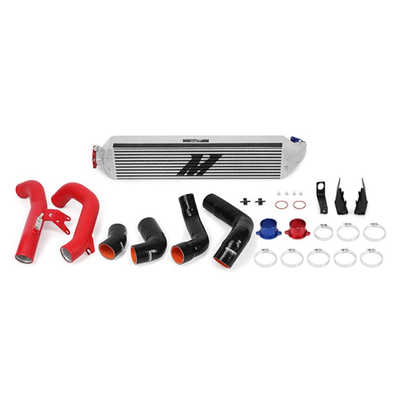 Mishimoto 2016+ Honda Civic 1.5T / 2017+ Honda Civic Si Silver Intercooler Kit w/Red Pipes - Torque Motorsport