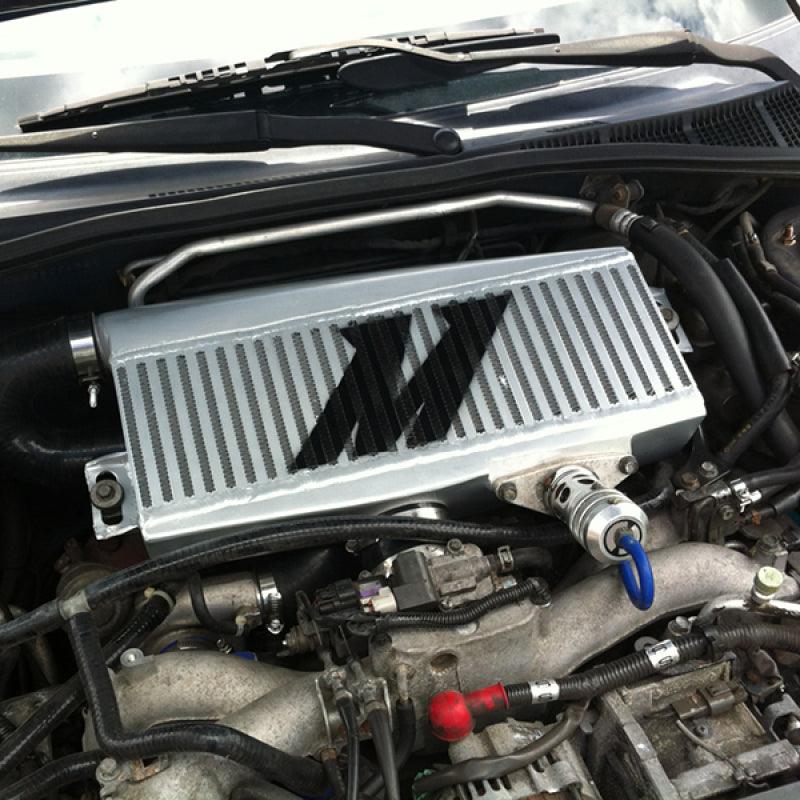 Mishimoto Subaru 02-07 WRX/04-07 STi Top-Mount Intercooler Kit - Powder Coated Silver & Red Hoses - Torque Motorsport