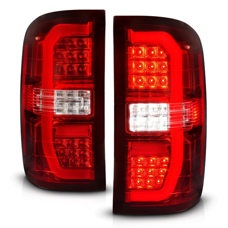 ANZO 14-18 GMC Sierra 1500 LED Taillights Red/Clear