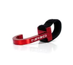 NRG Steering Wheel Hook CNC Aluminum w/ Laser Logo - Red - Torque Motorsport