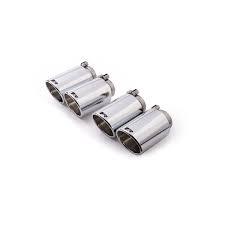 Remus Stainless Steel 102mm Straight Cut Chrome Tail Pipe Set (Quad Tips) - Torque Motorsport