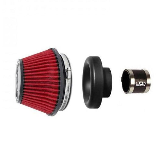 BLOX Racing Shorty Performance 5in Air Filter w/3.5in Velocity Stack and Coupler Kit - Black - Torque Motorsport