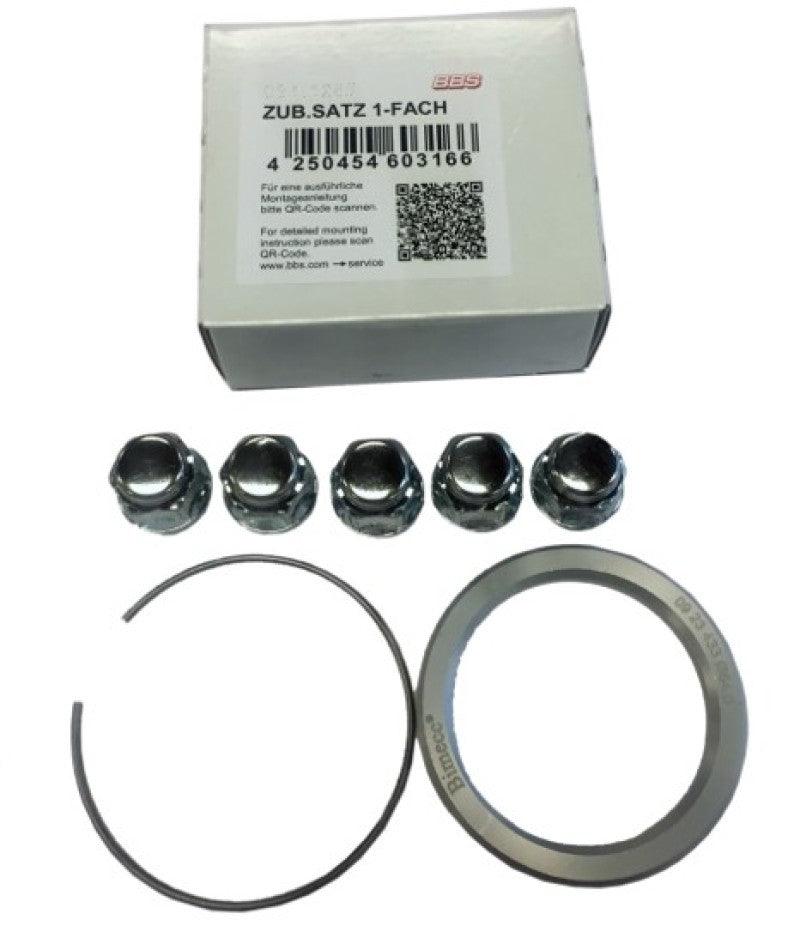 BBS PFS KIT - Subaru 5x114.3 - Includes 82mm OD - 56mm ID Ring / 82mm Clip / Lug Nuts - Torque Motorsport