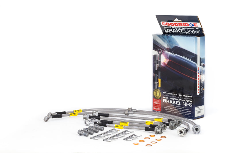 Goodridge 13-15 Nissan Sentra w/ Rear Disc Brakes SS Brake Line Kit